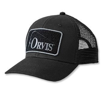 Black Mesh Trucker Hat / Bent rod convert fly patch