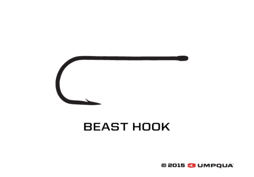 Umpqua Beast Hook - Red - 1/0 - 25pk