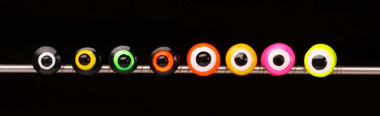 Double Pupil Lead Eyes - Small - Black w/ Yellow and Black