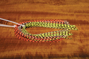 Hareline - Grizzly Barred Rubber Leg - Chartreuse