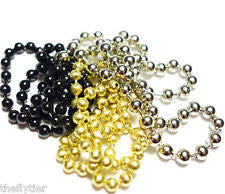 Bead Chain Eyes - Large - Black