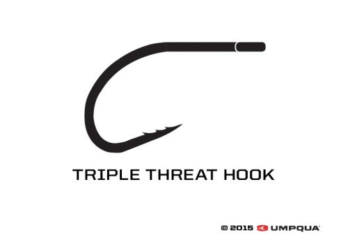 Umpqua Triple Threat Hook  #1 - 25pk