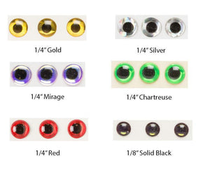 Hologram Eyes - Red - 1/4"