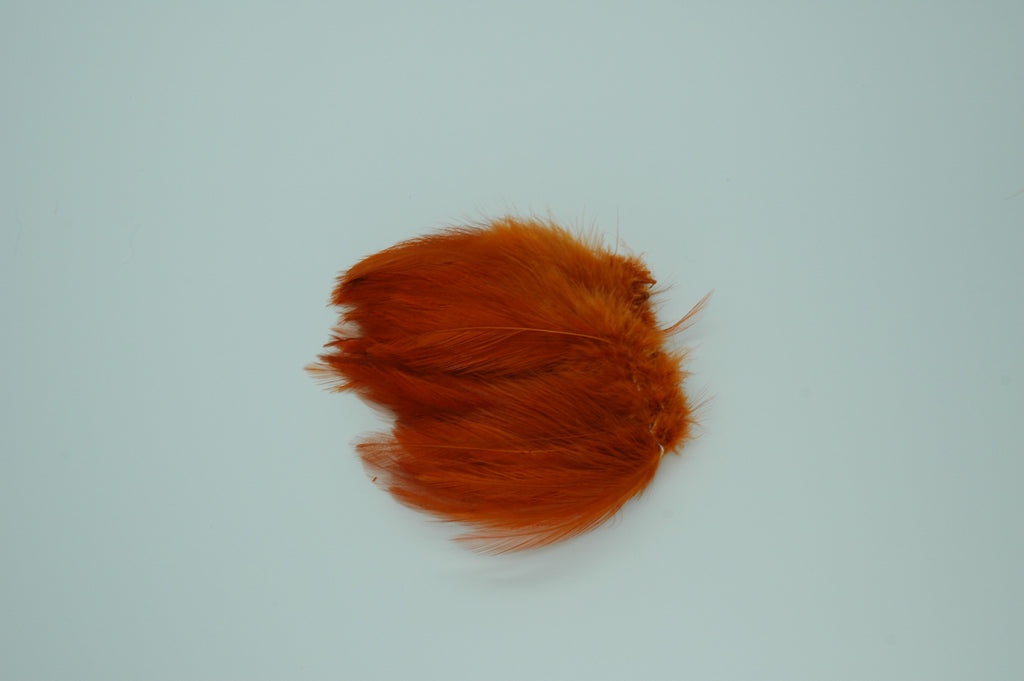 Neck Hackle Strung - Burnt Orange