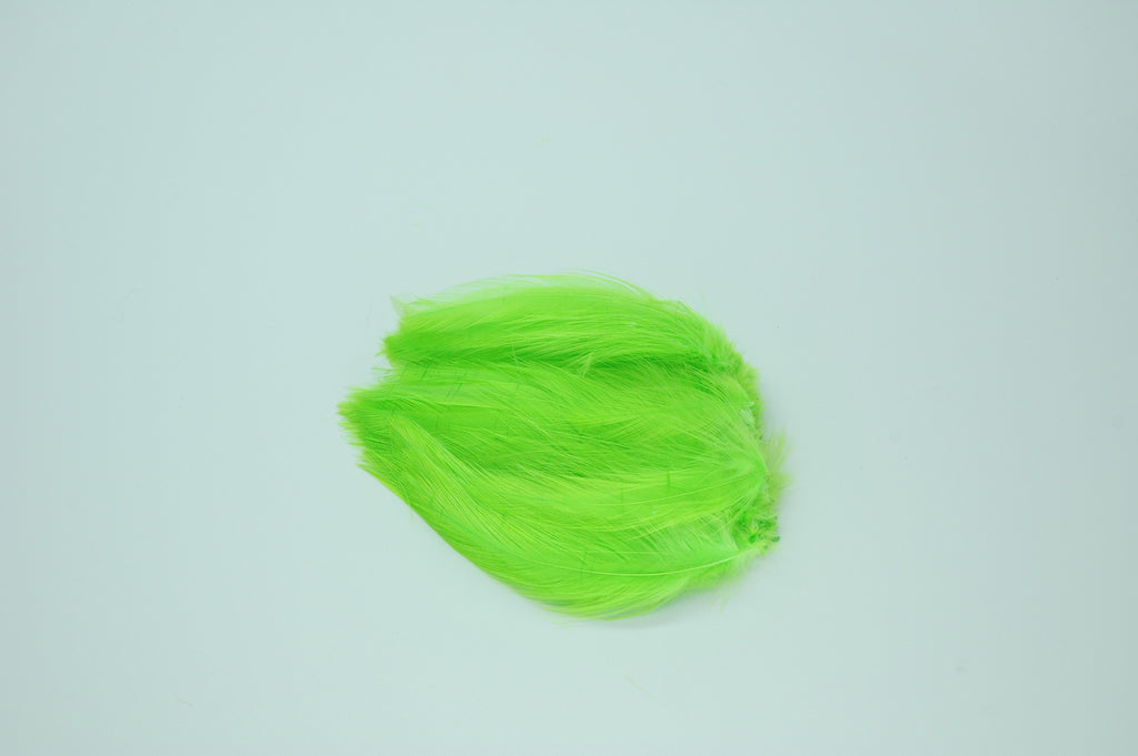 Neck Hackle Strung - Fl. Chartreuse