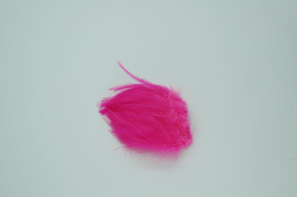 Neck Hackle Strung - Fl. Pink