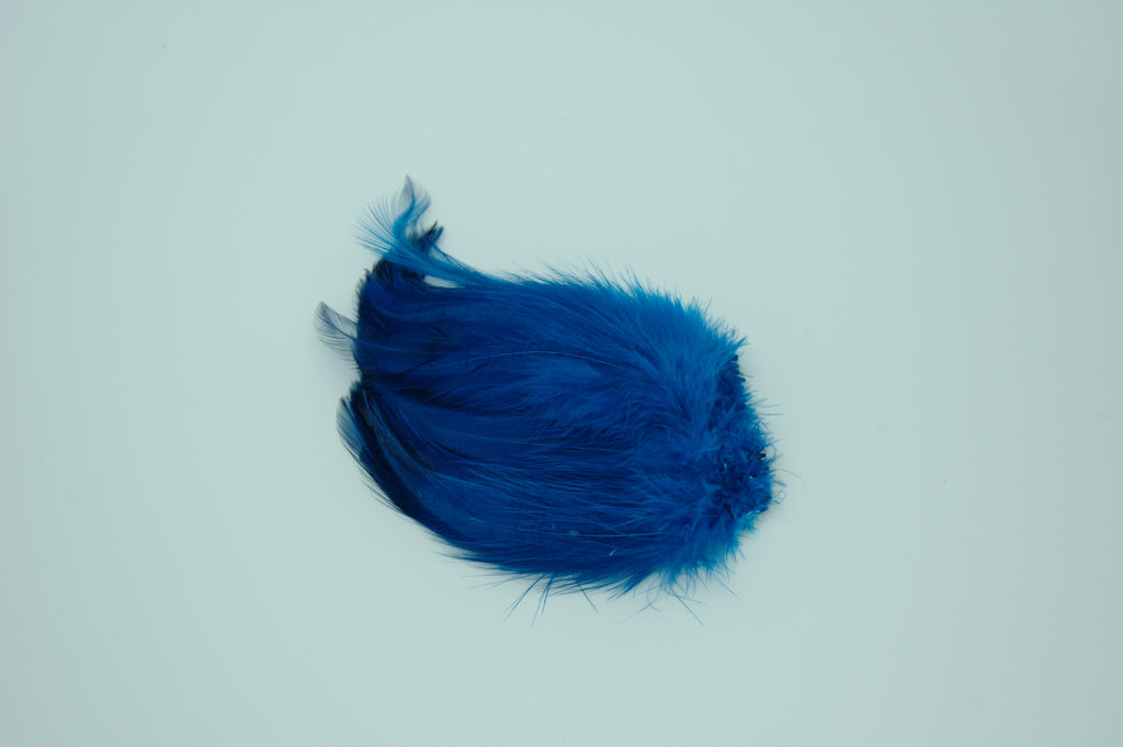 Neck Hackle Strung - Peacock Blue
