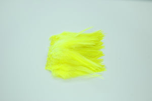Strung Rooster Saddles Long - Fl.Yellow