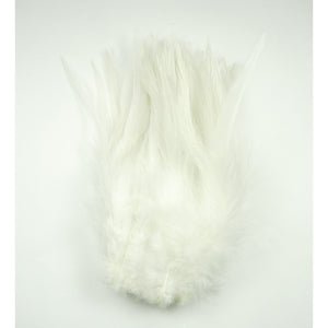 Strung Rooster Saddles Long - White